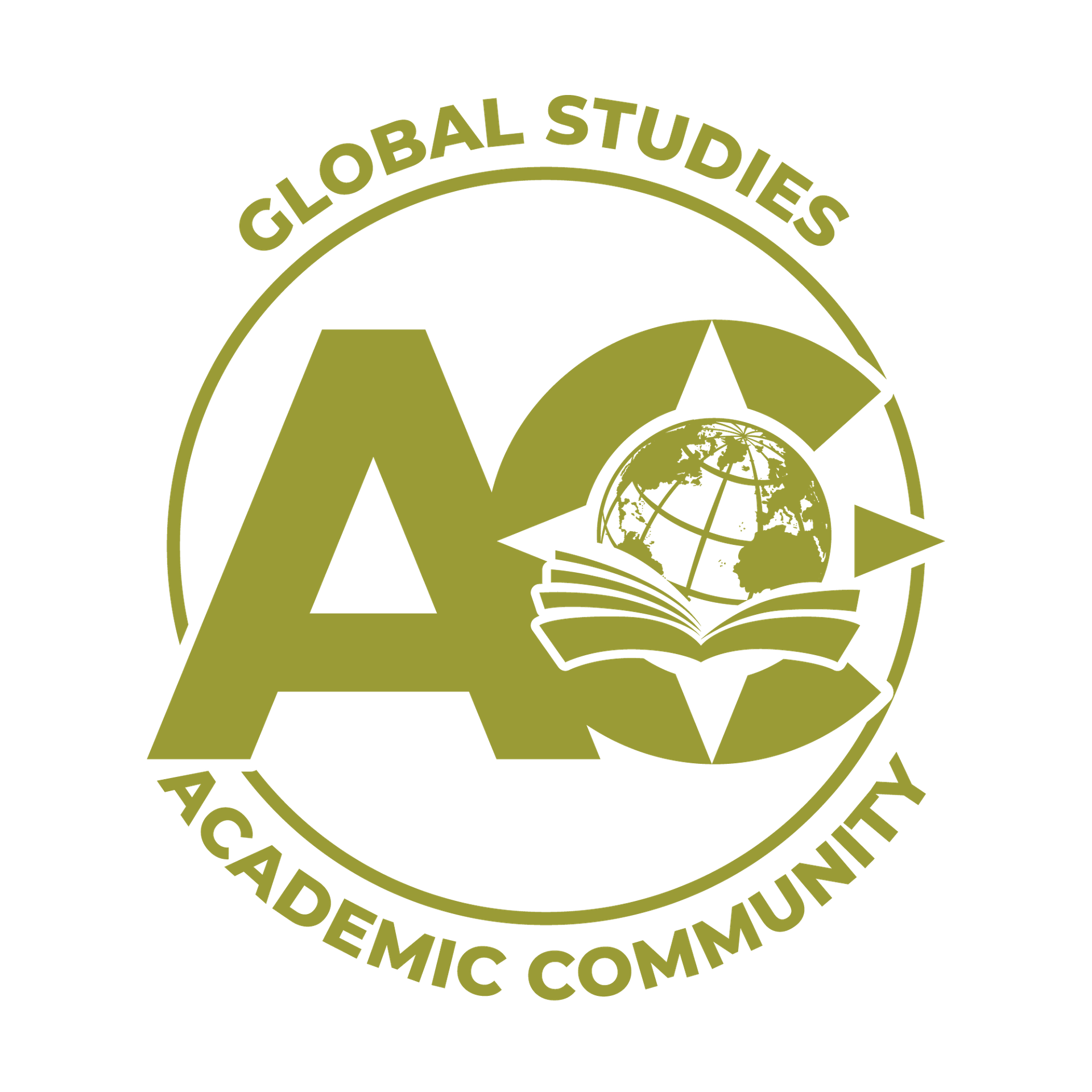 Global Studies Logo: An olive green circular seal reading 