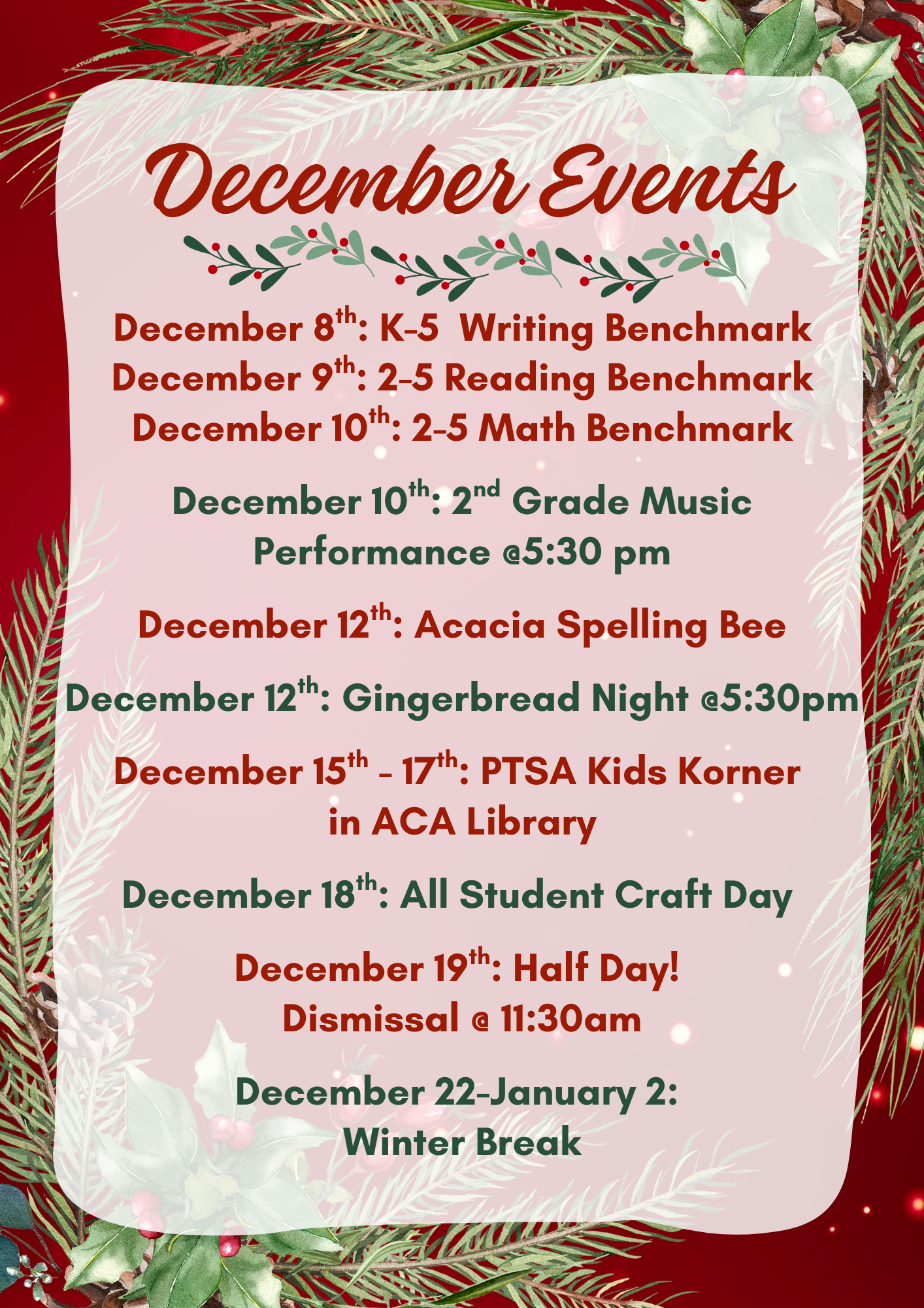 Fall Break September 22 - October 10
