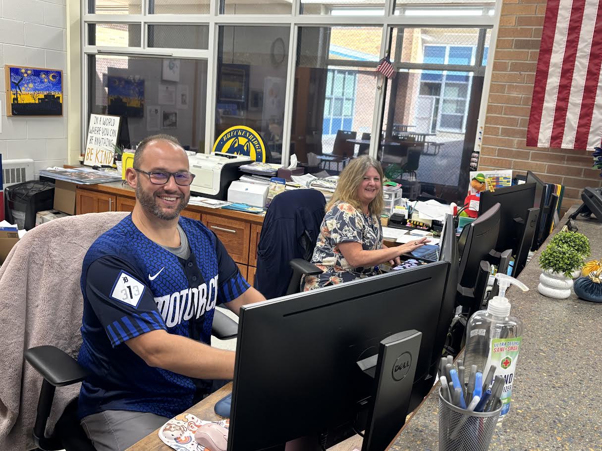 Mr. WIllbanks and Mrs. Mack keeping the office running!