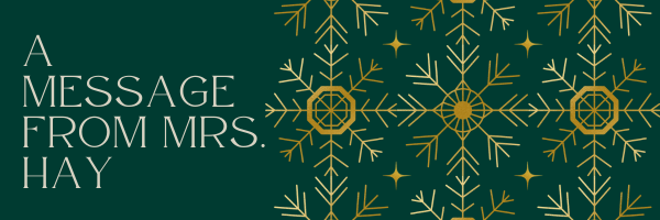 A message from Mrs. Hay