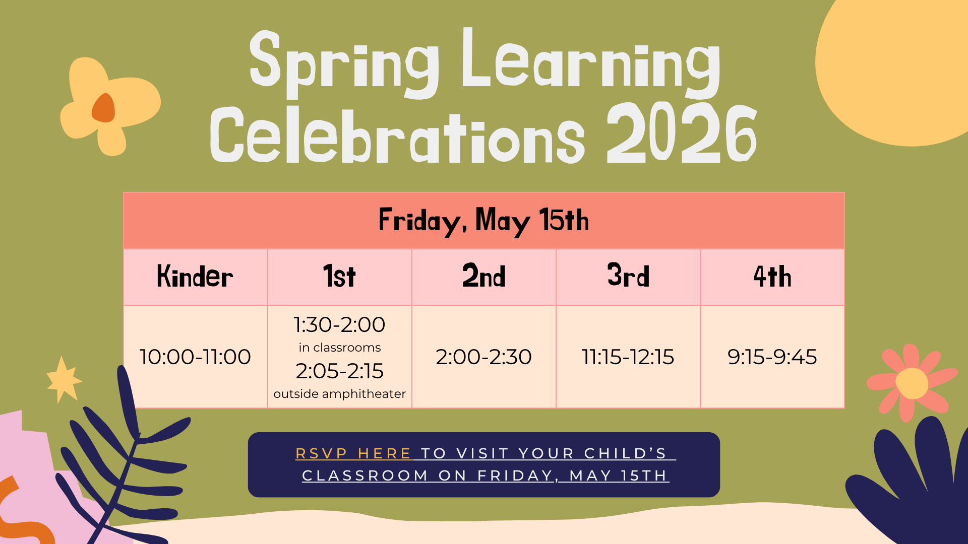 Spring Learning Celebration image- Information included in text above