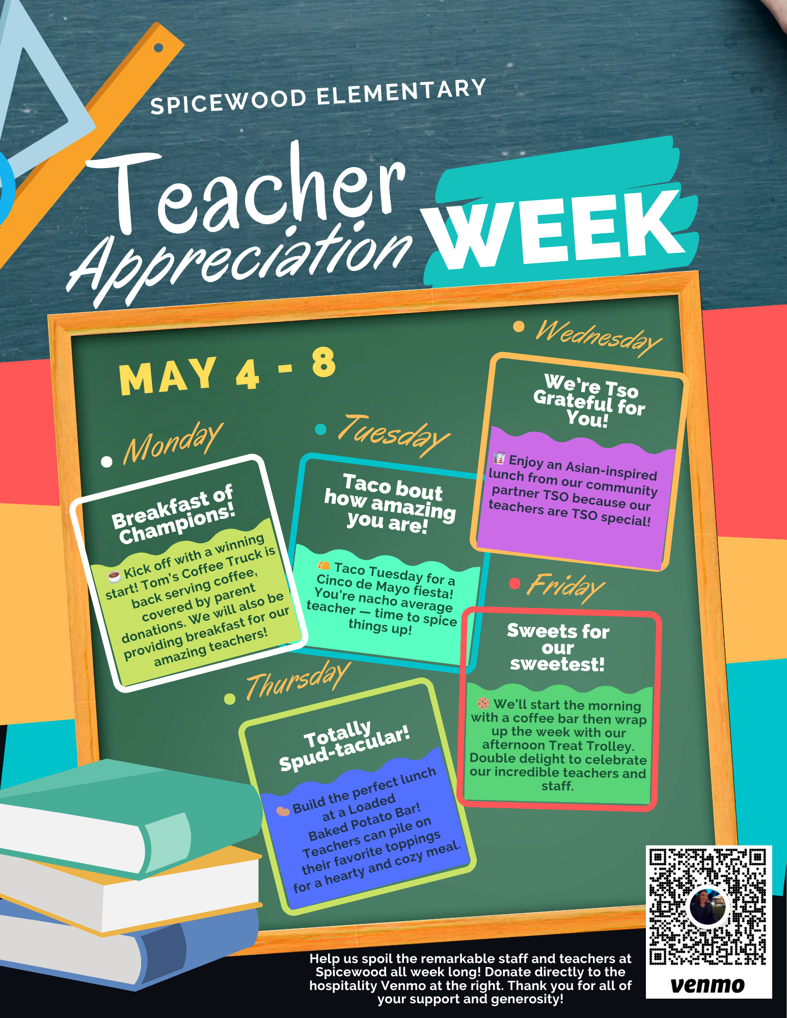Teacher Appreciation Week- Information Provided in text above
