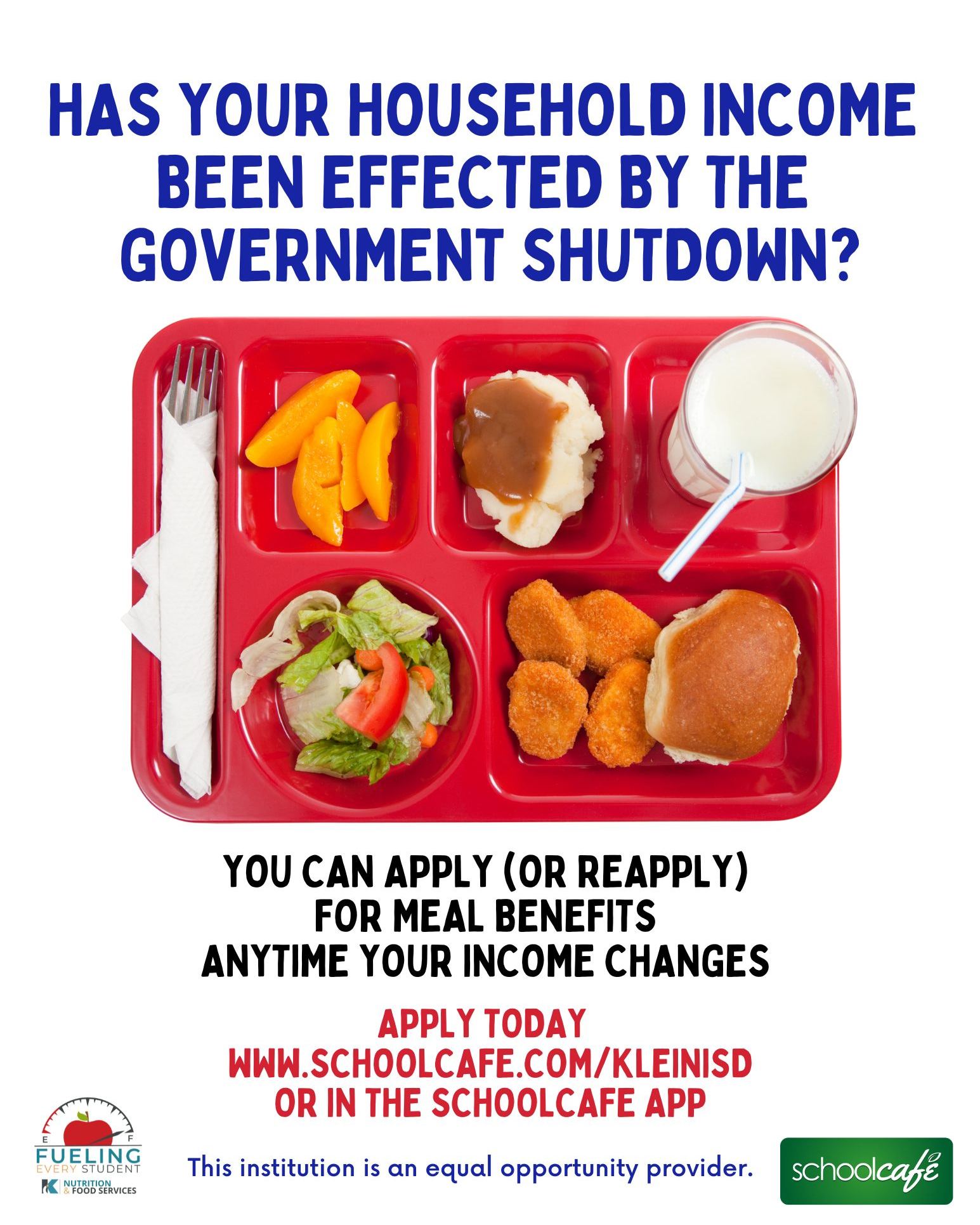 klein isd free meals grpahic