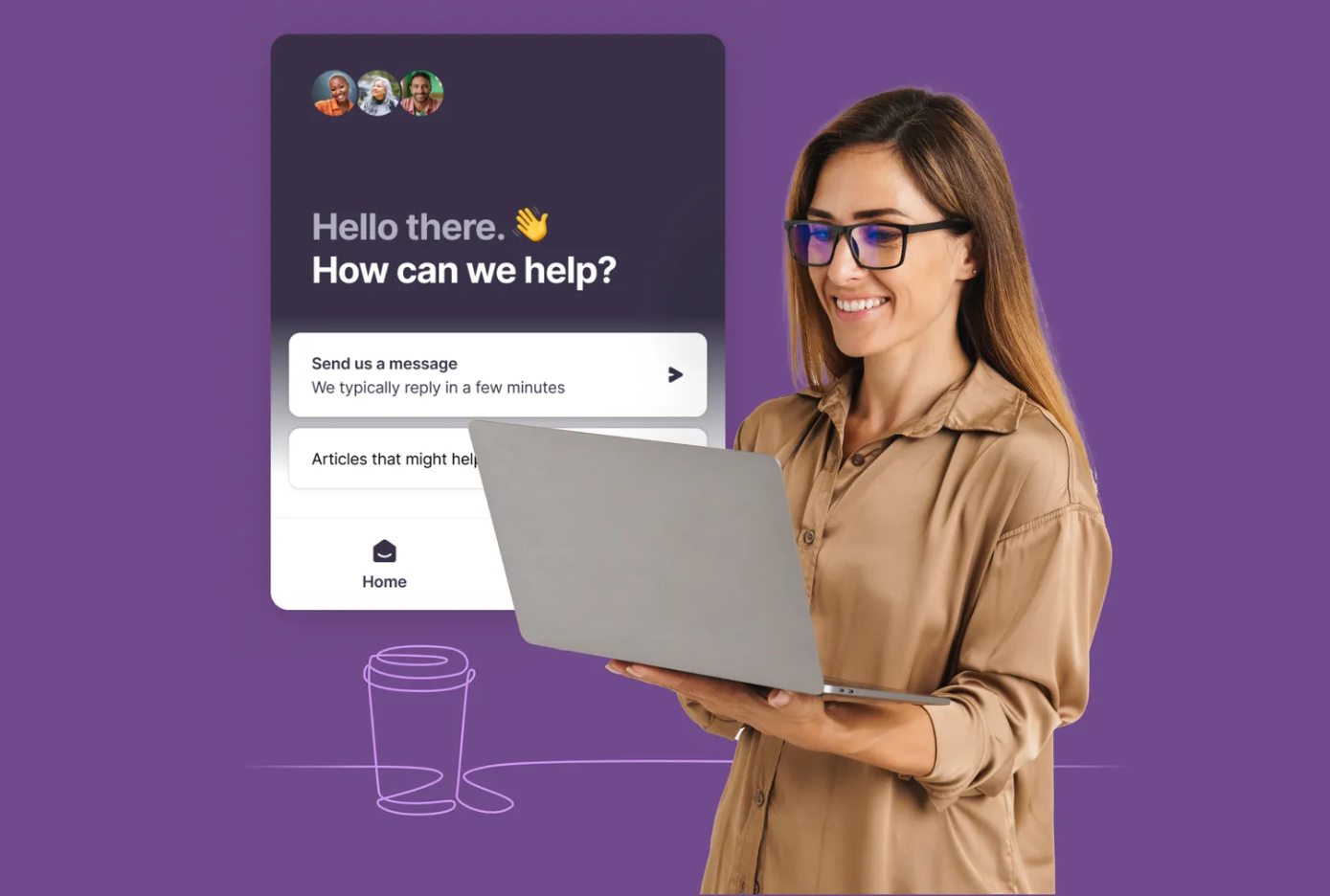 woman looking at computer