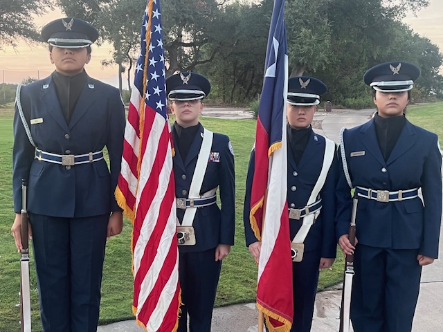McNeil AFJROTC presented the colors at the United Rentals Benefit Classic.