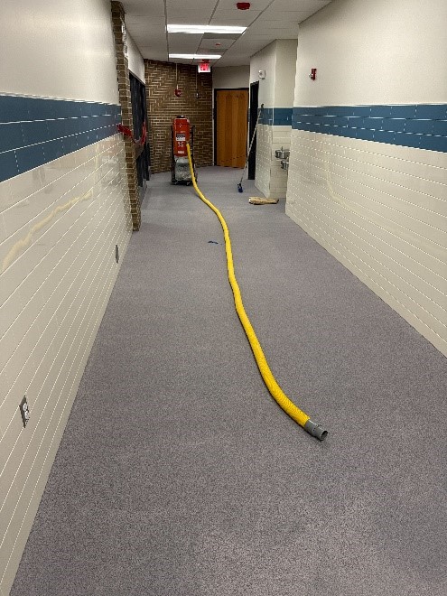 Epoxy floor installation.