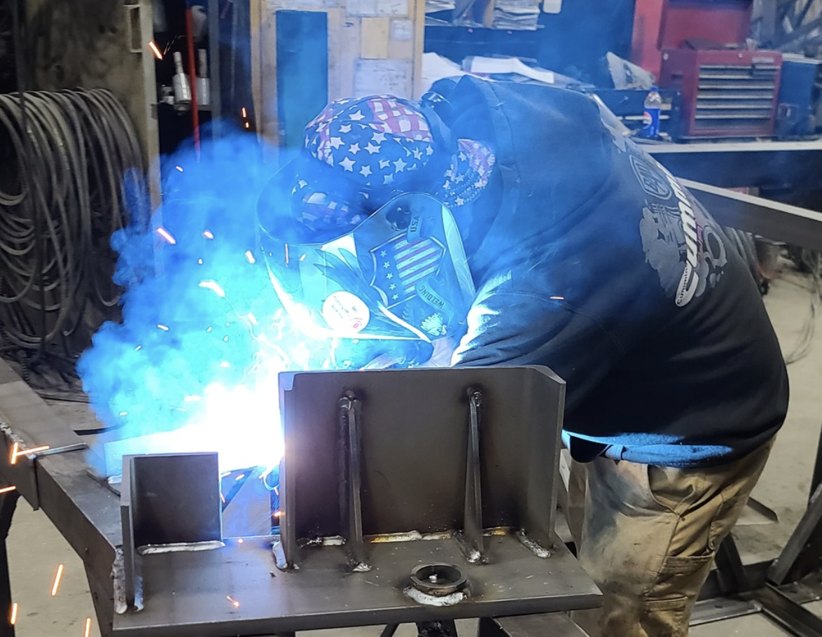 a person welding