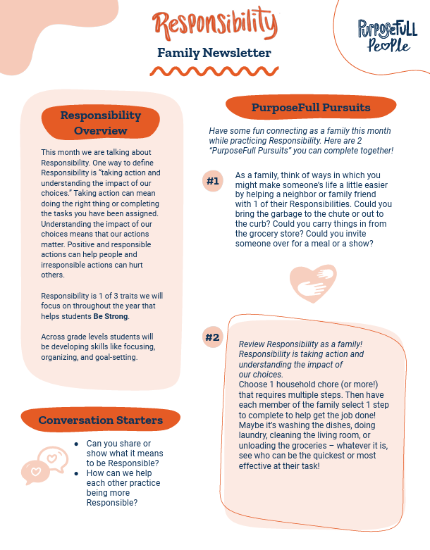 Responsibility family newsletter