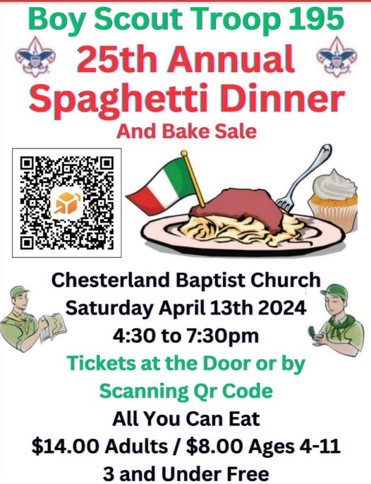 Boy Scout Spaghetti Dinner Flyer