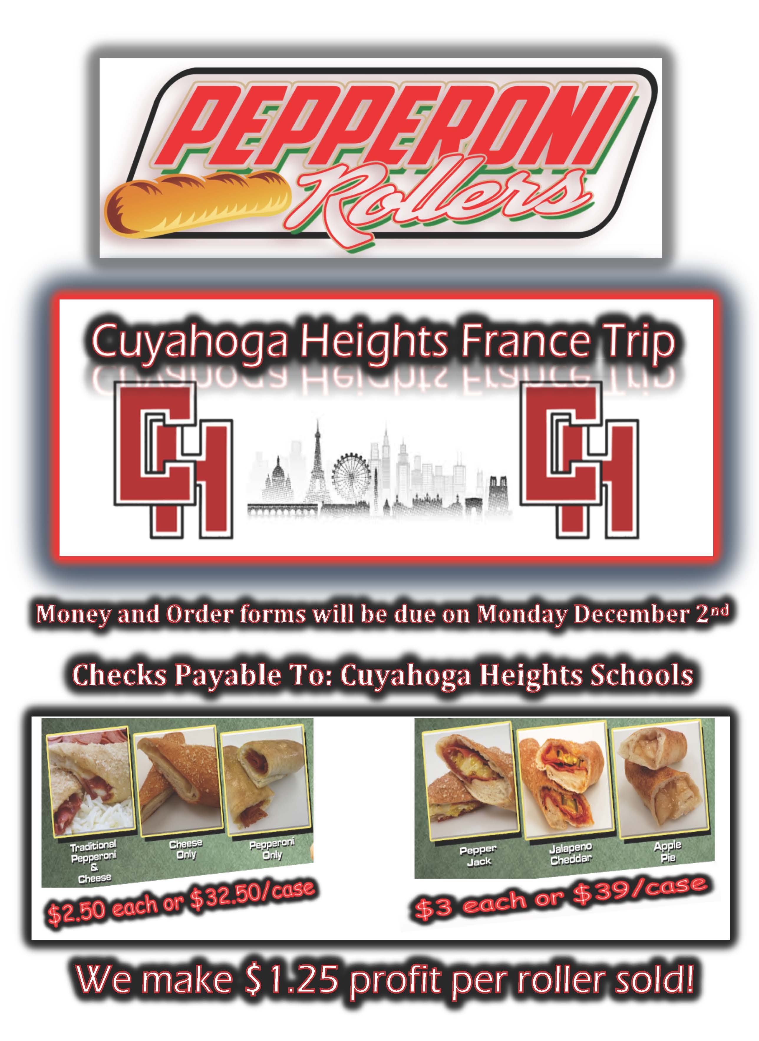 pepperoni rollers fundraiser