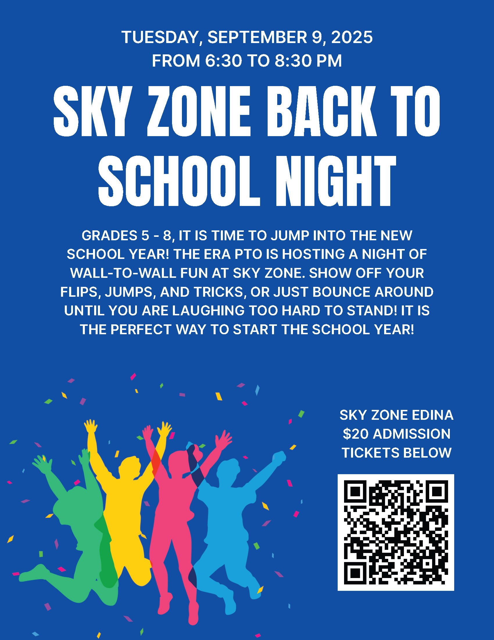 Sky zone flyer