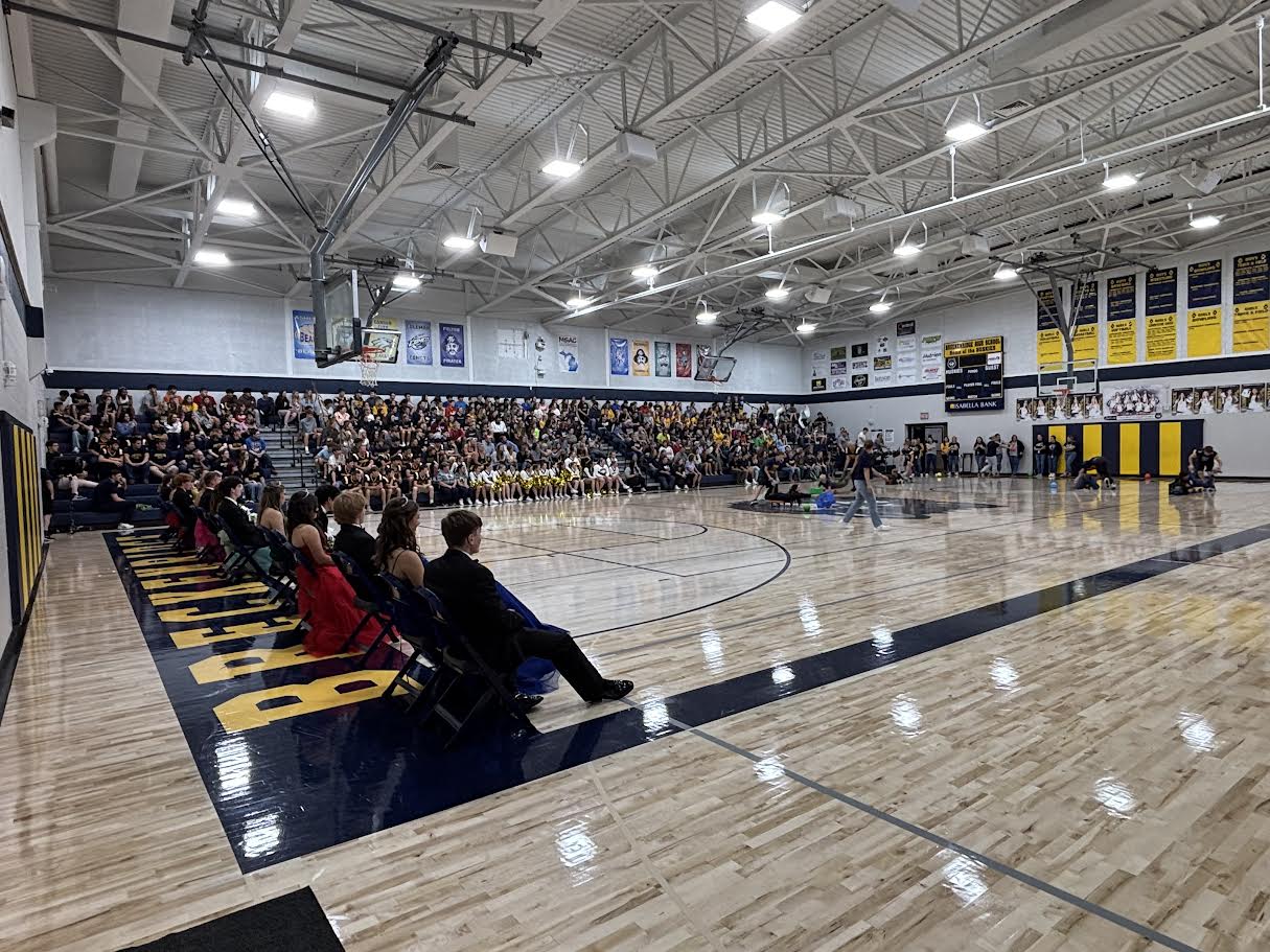 HS Pep Assembly - A full gym full of Huskie Pride