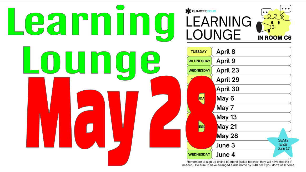 Learning Lounge May 28th