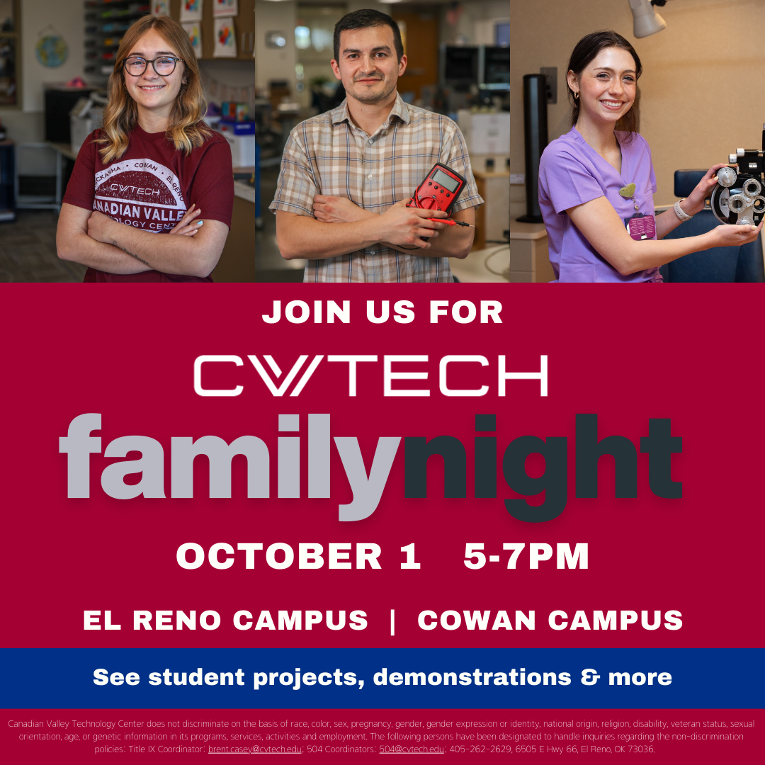 cvtech family night is october 1st