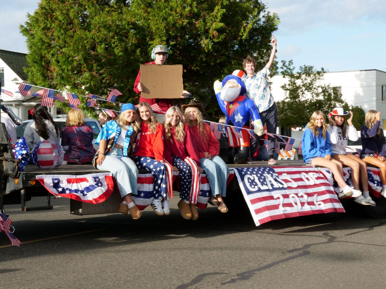 EHS Senior class float at the homecoming parade