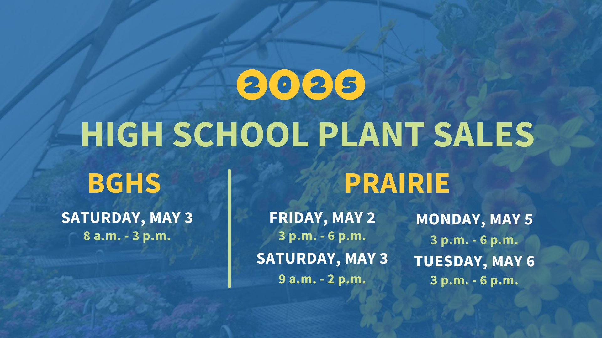 2025 high school plant sales flyer