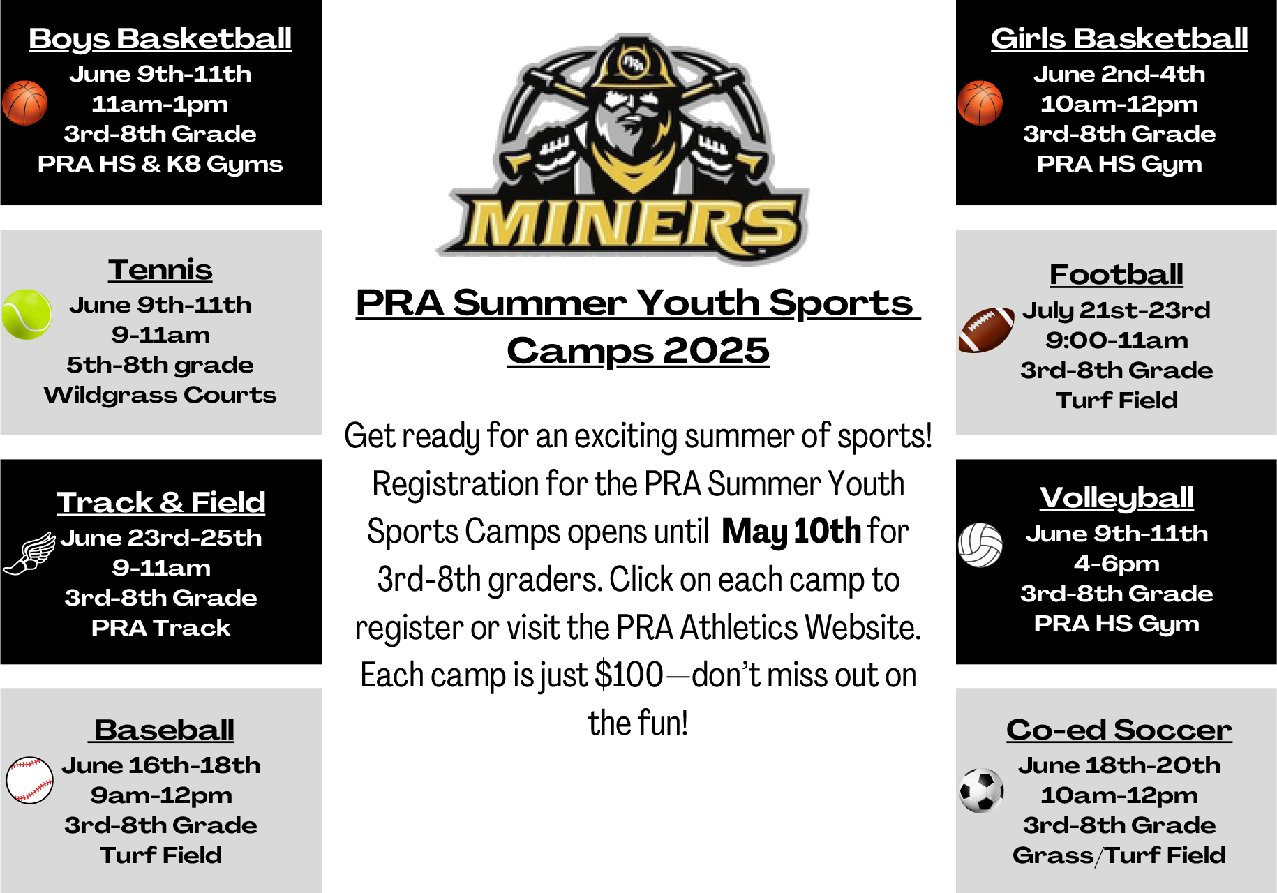 Summer Youth Sports Camps
