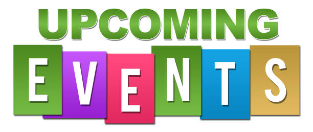 Upcoming events clip art words