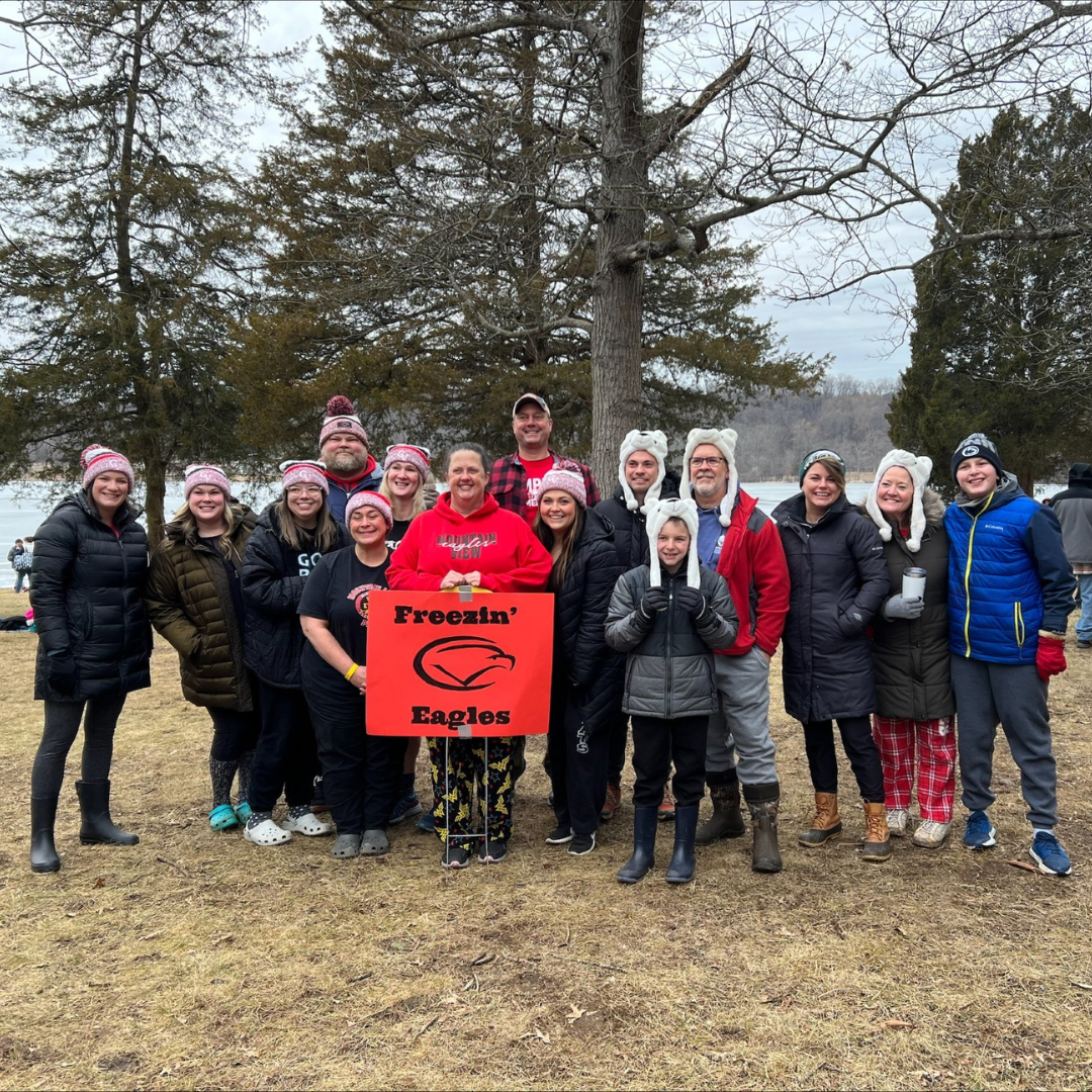 CV Freezin' Eagles group picture during the 2025 PA Special Olympics Polar Plunge.