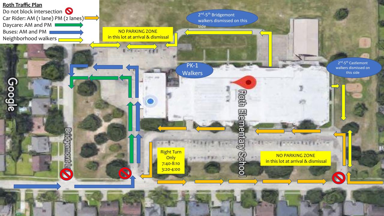 map of school and dismissal paths