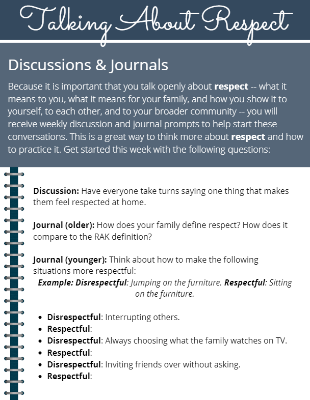 Talking about Respect