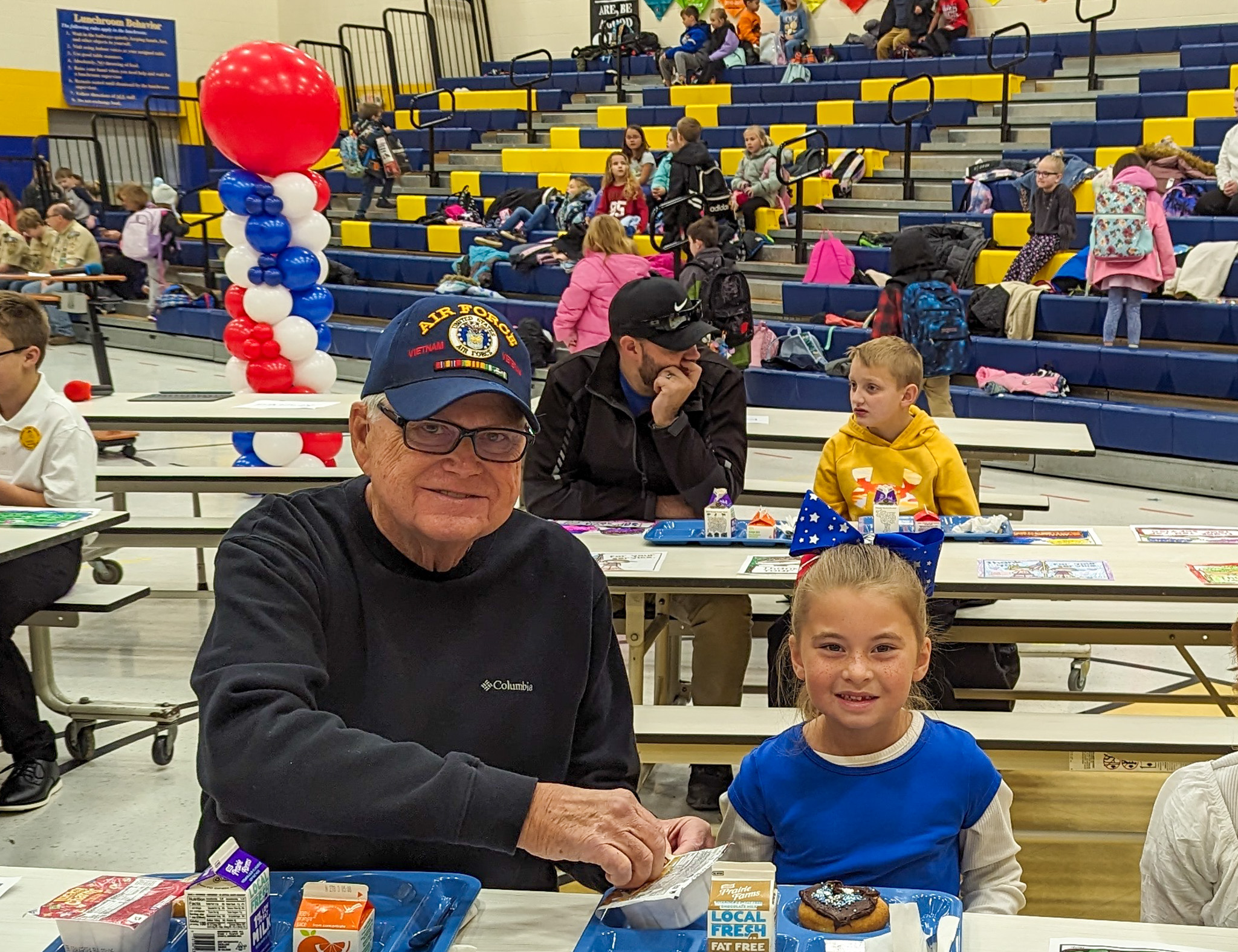 Student with veteran