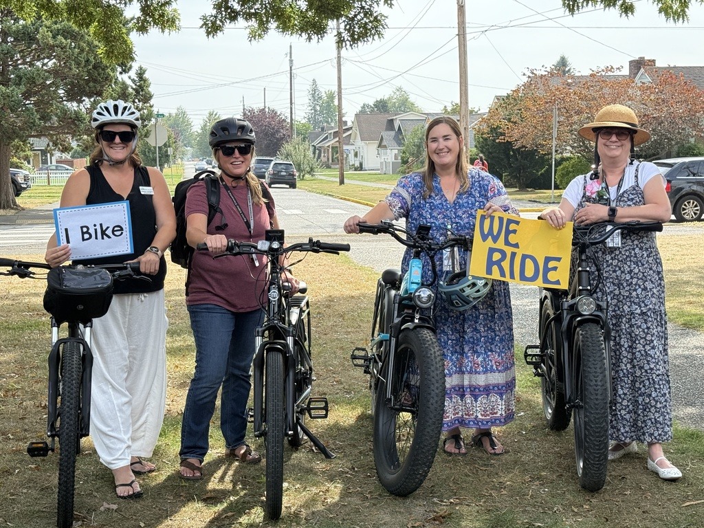 Image of Kibler staff with their bikes
