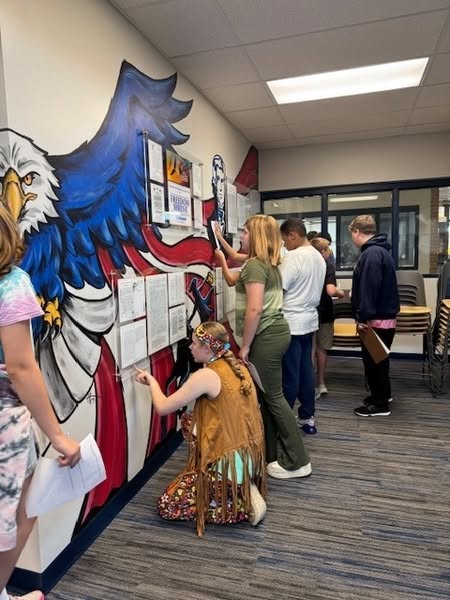 Constitution Day 9.17.25 - Students reviewing constitutional documents