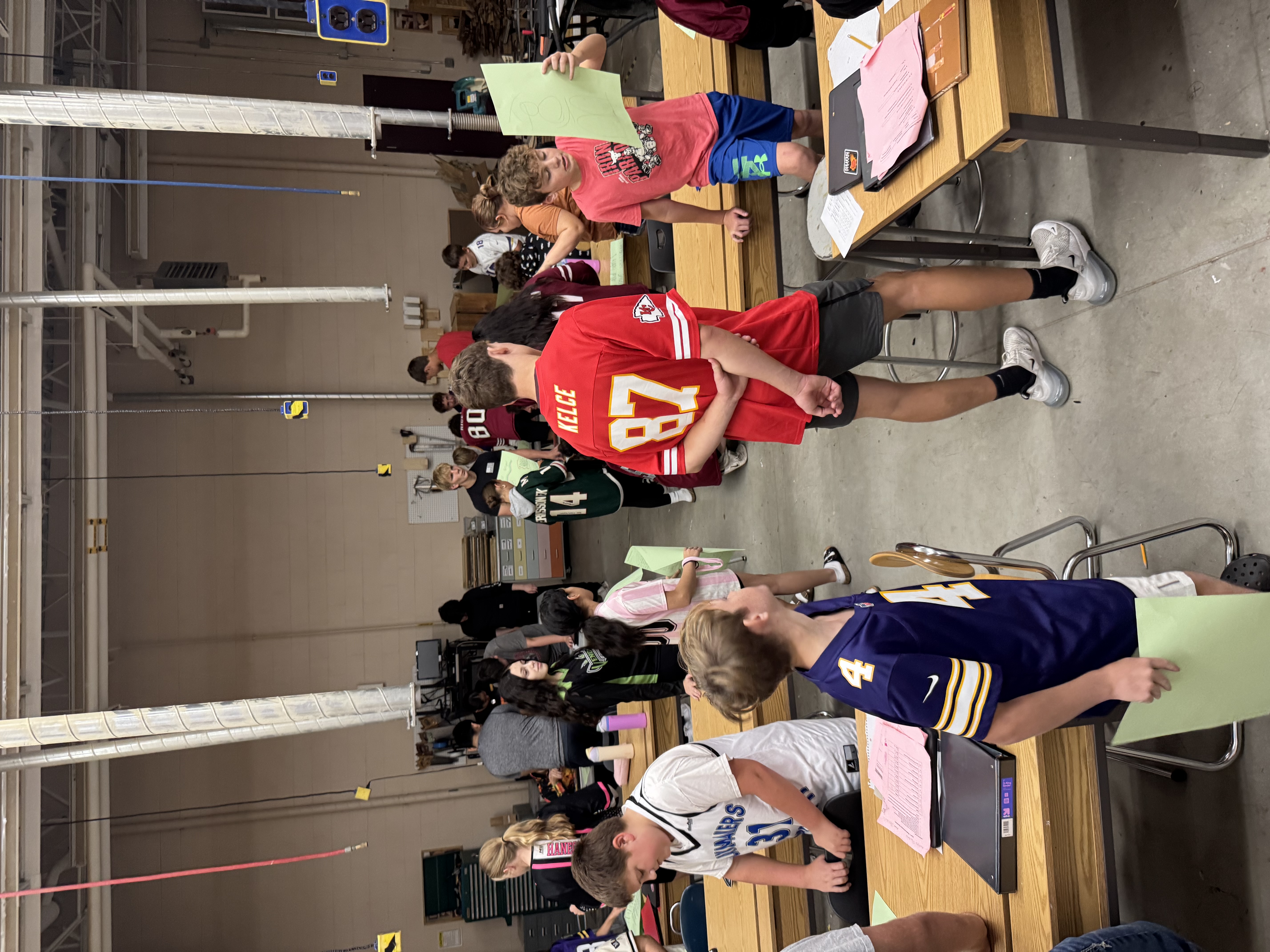 THS Students Helping in Elementary