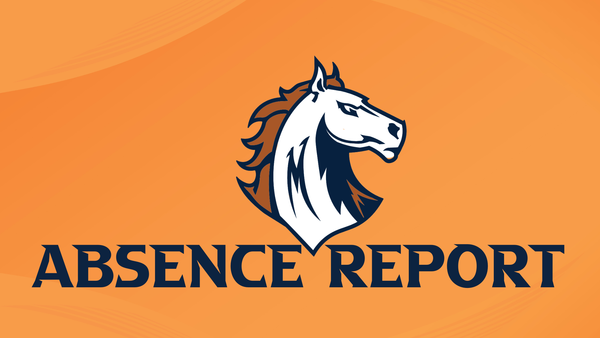 Absence Report with the Morgan logo on an orange background