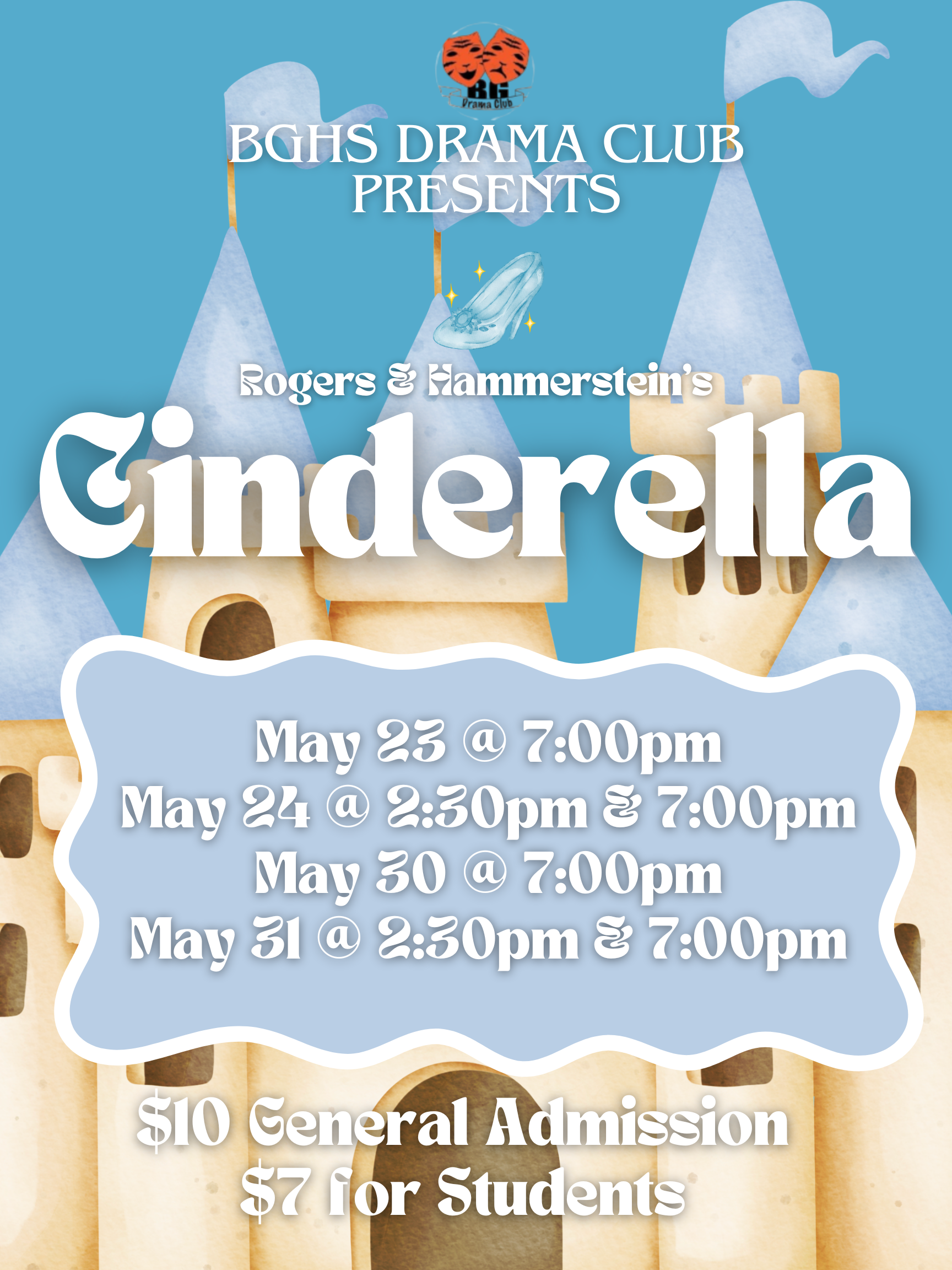 A poster for Cinderella at Battle Ground High School