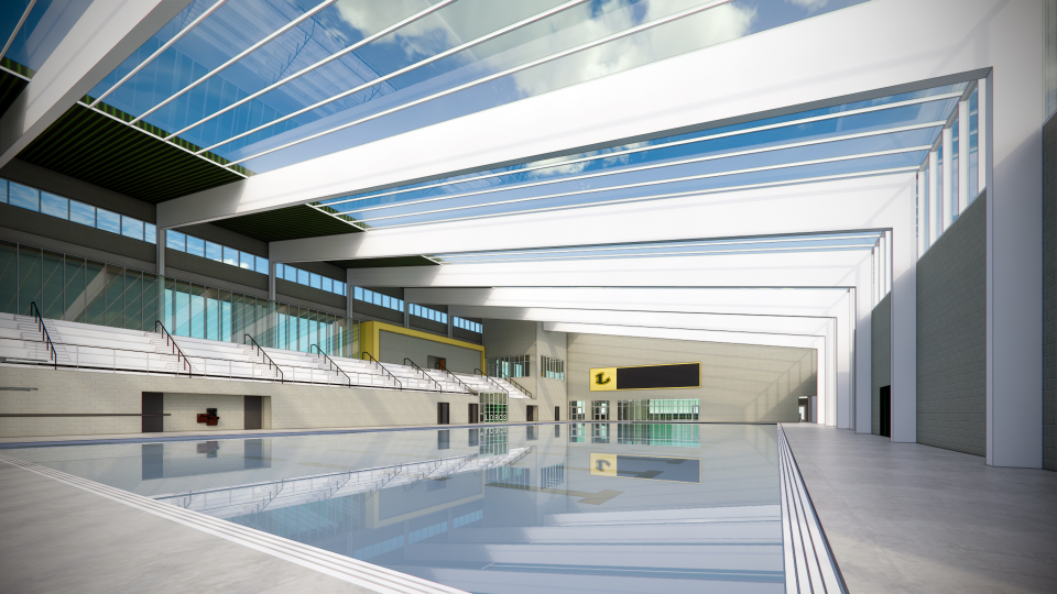 An inside render of the new Natatorium.