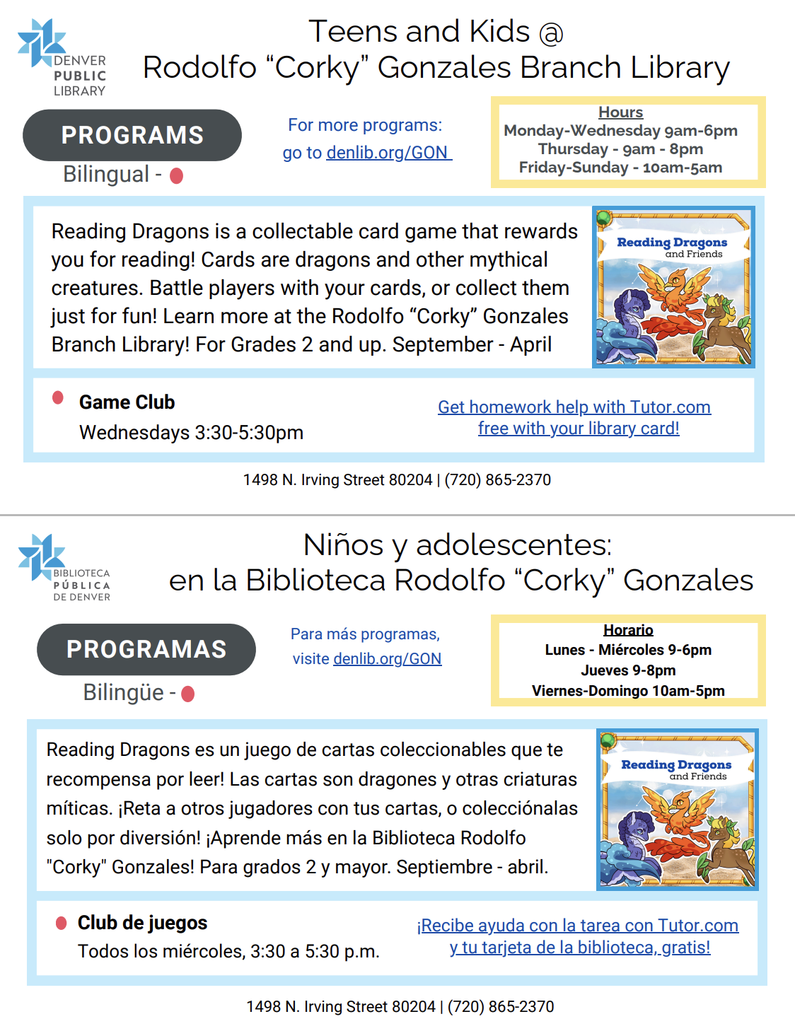 Reading Dragons Flyer