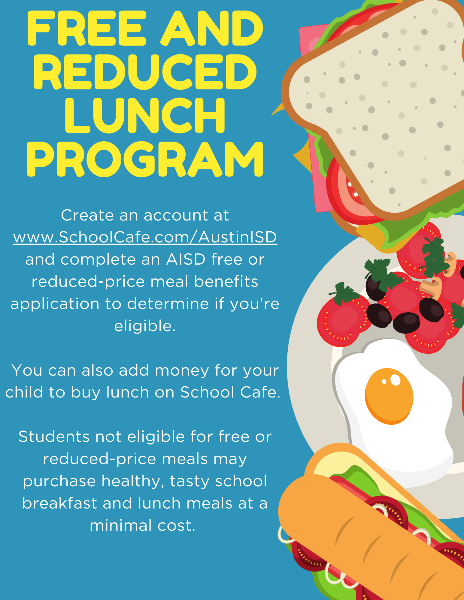 Flyer for Free and Reduced Lunch Program