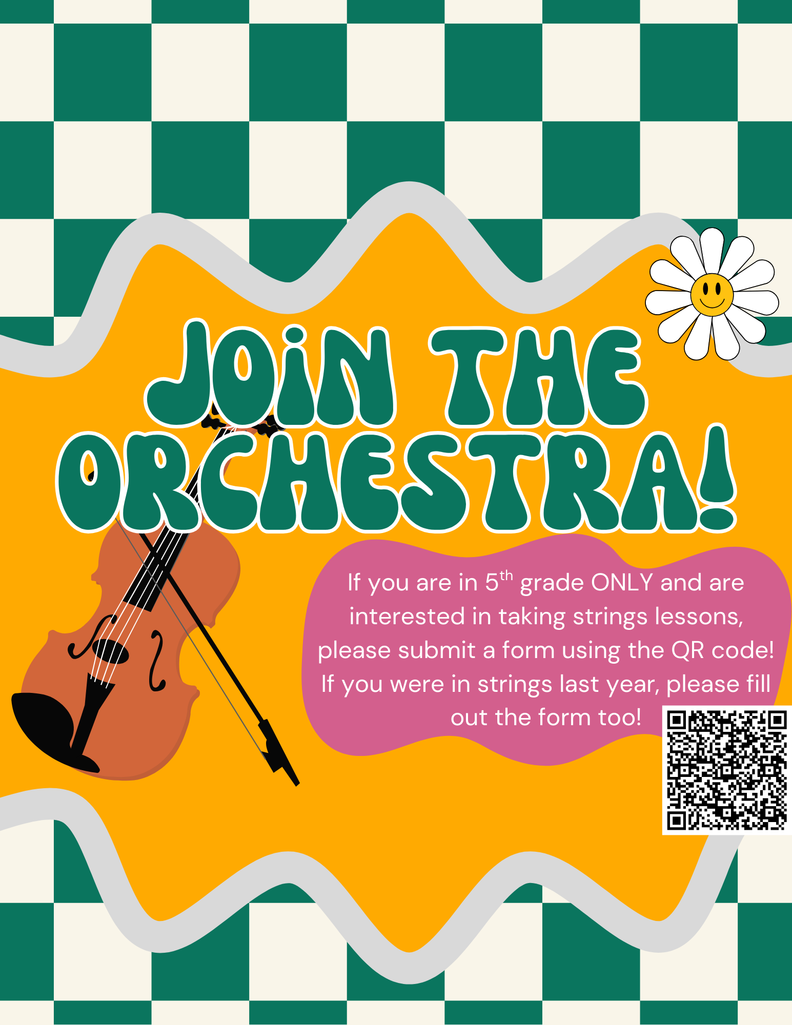 5th Grade Orchestra Recruitment Flyer