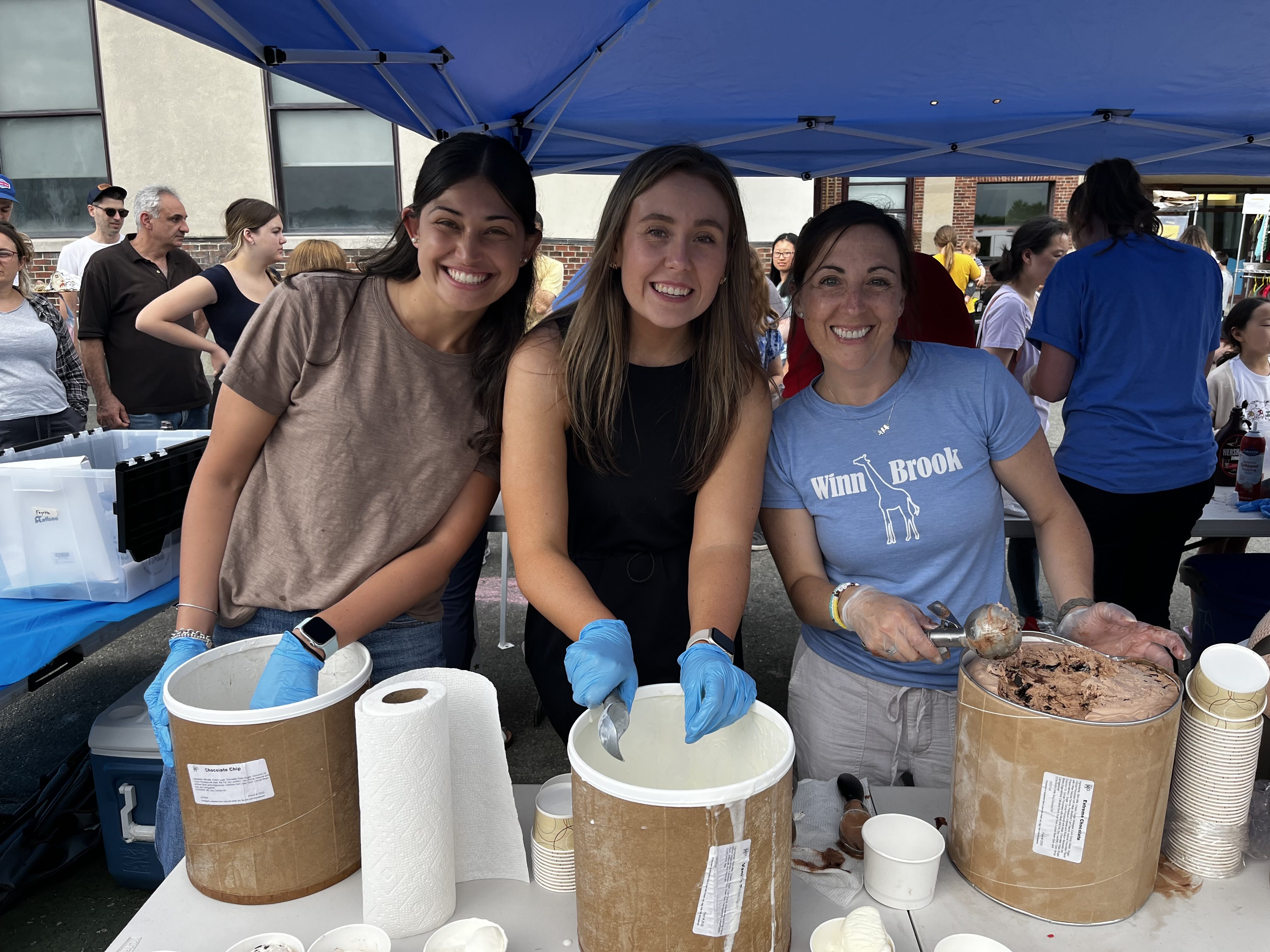 teachers scooping ice cream