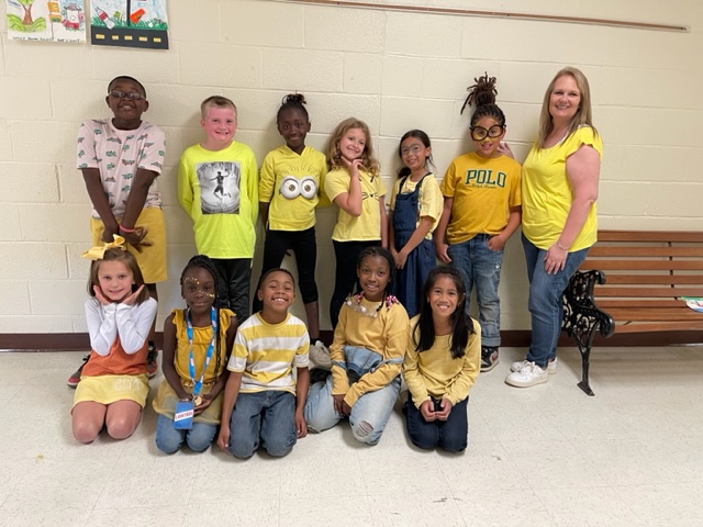 students dressed as minions