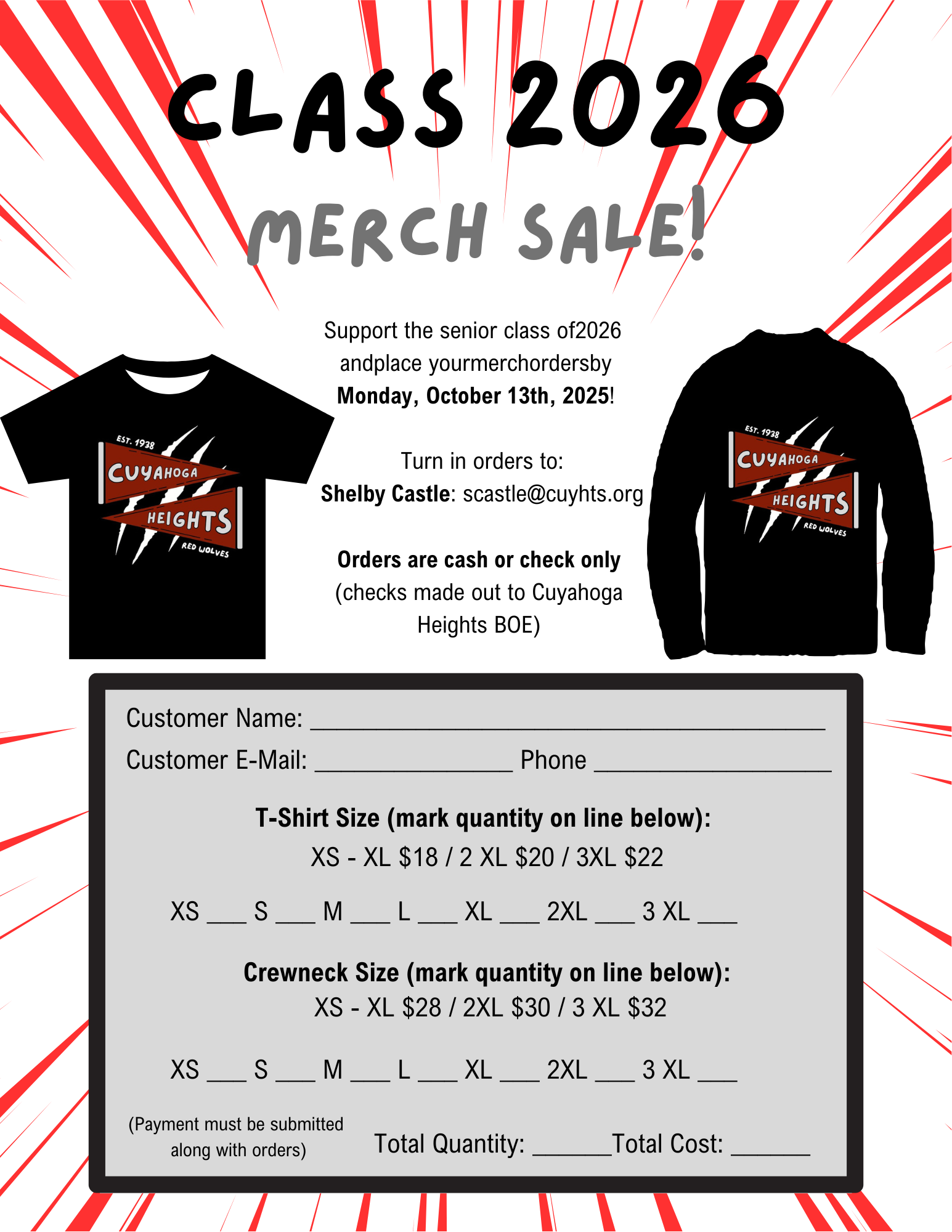 class of 2026 tshirt sale