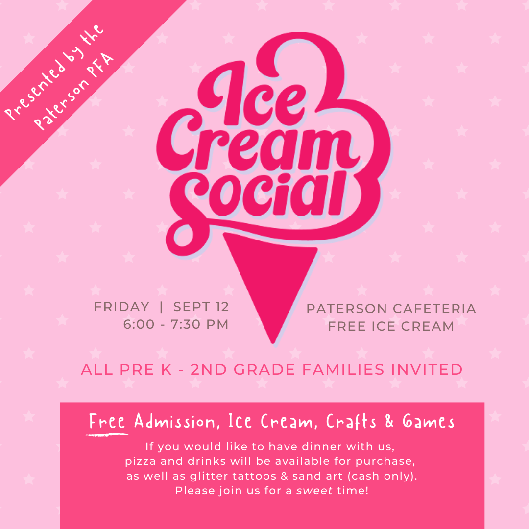 Ice Cream Social - PreK - 2nd Grade Families