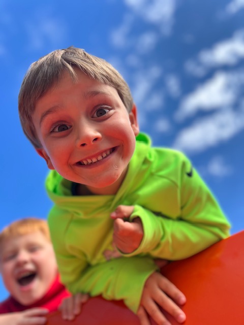 Lincoln H LOVES a blue bird day!