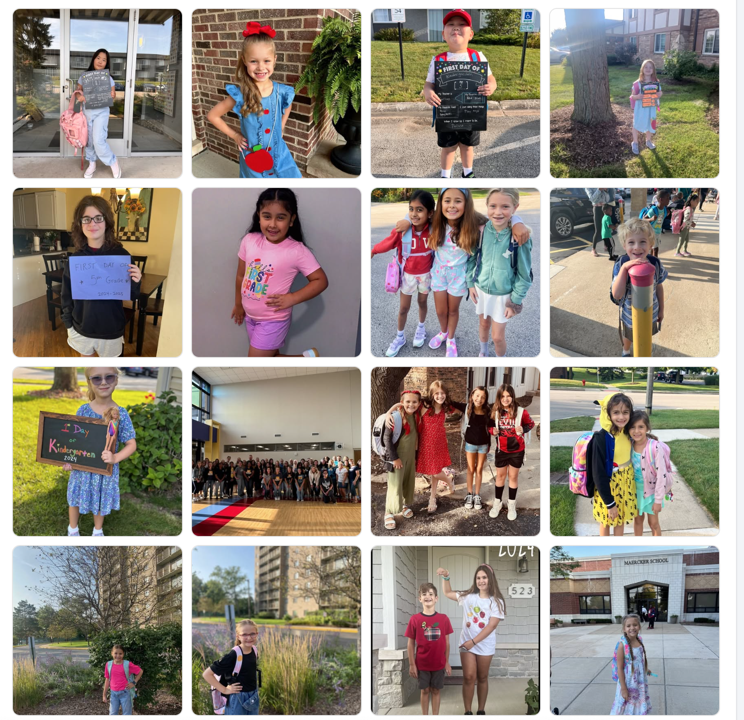 first day of school photos