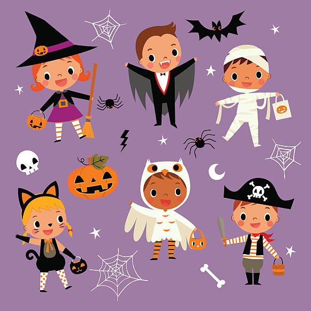 Students wearing Halloween costumes