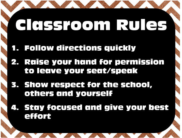 Classroom Rules Chart