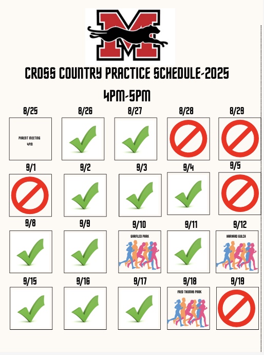Cross Country Practice Schedule2