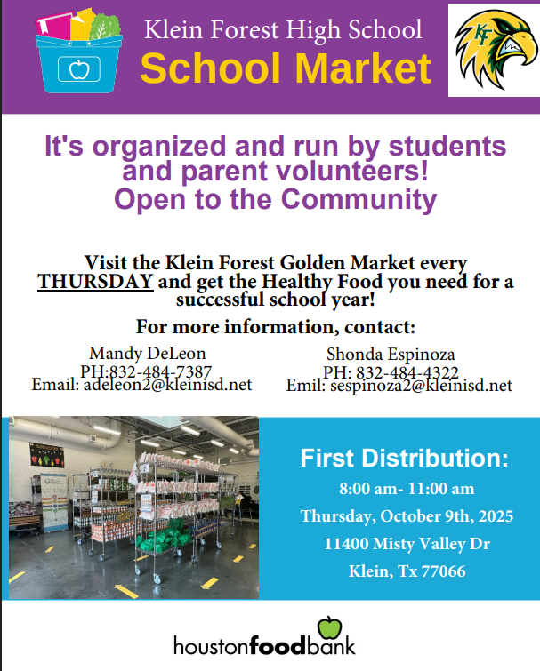 Klein Forest School Market 