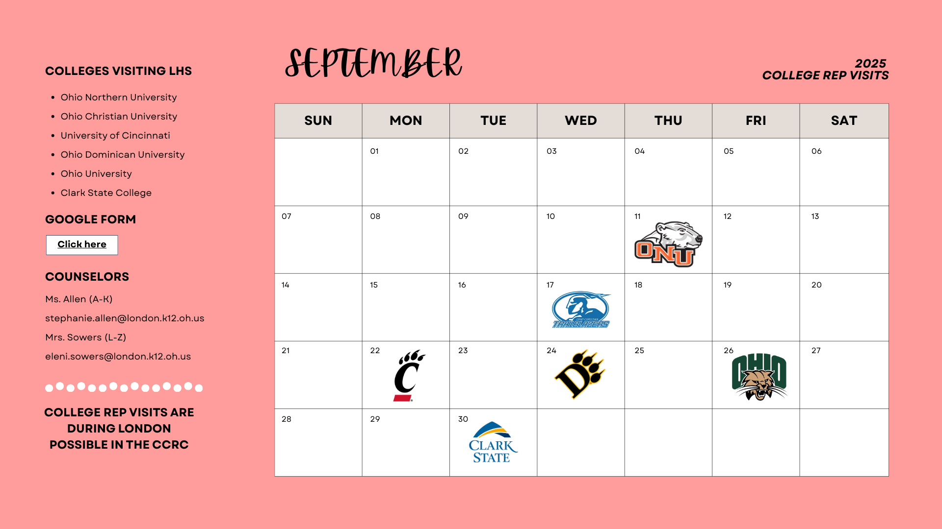 September Rep Visit