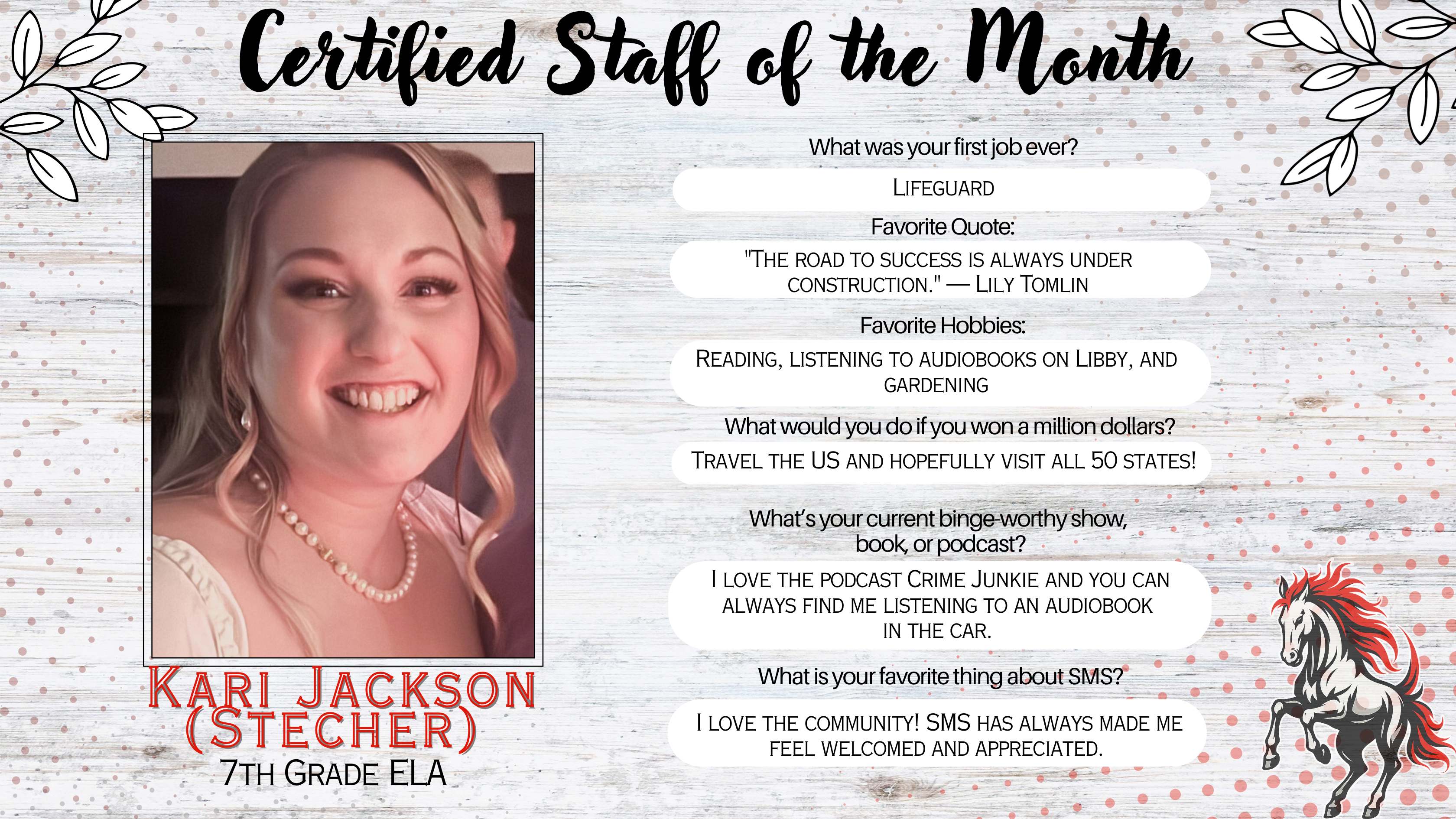 Certified Staff of the month
