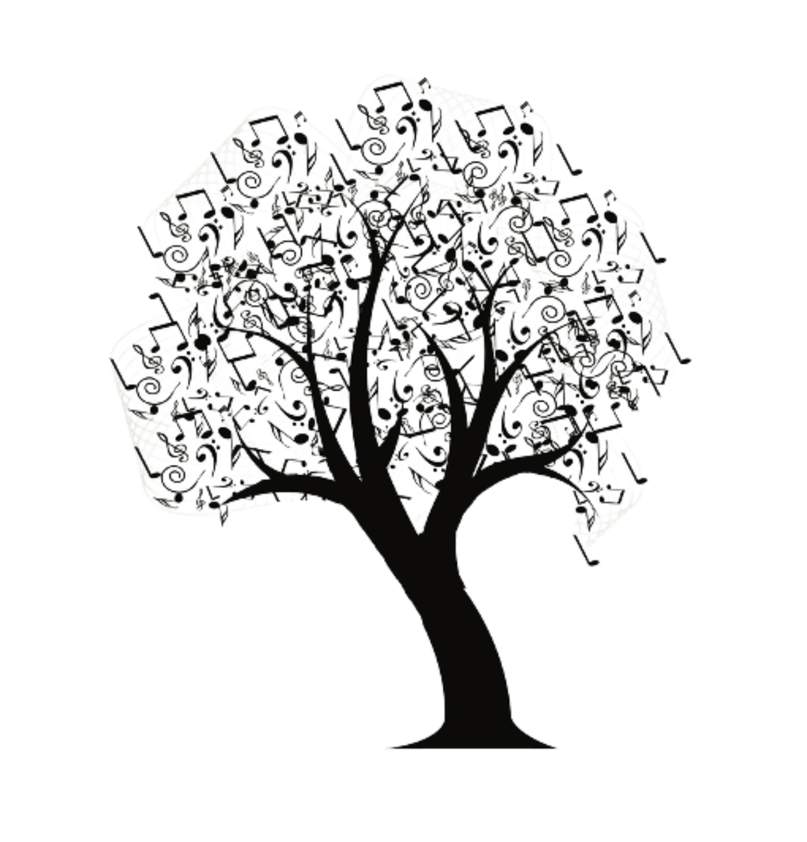 Tree with music notes