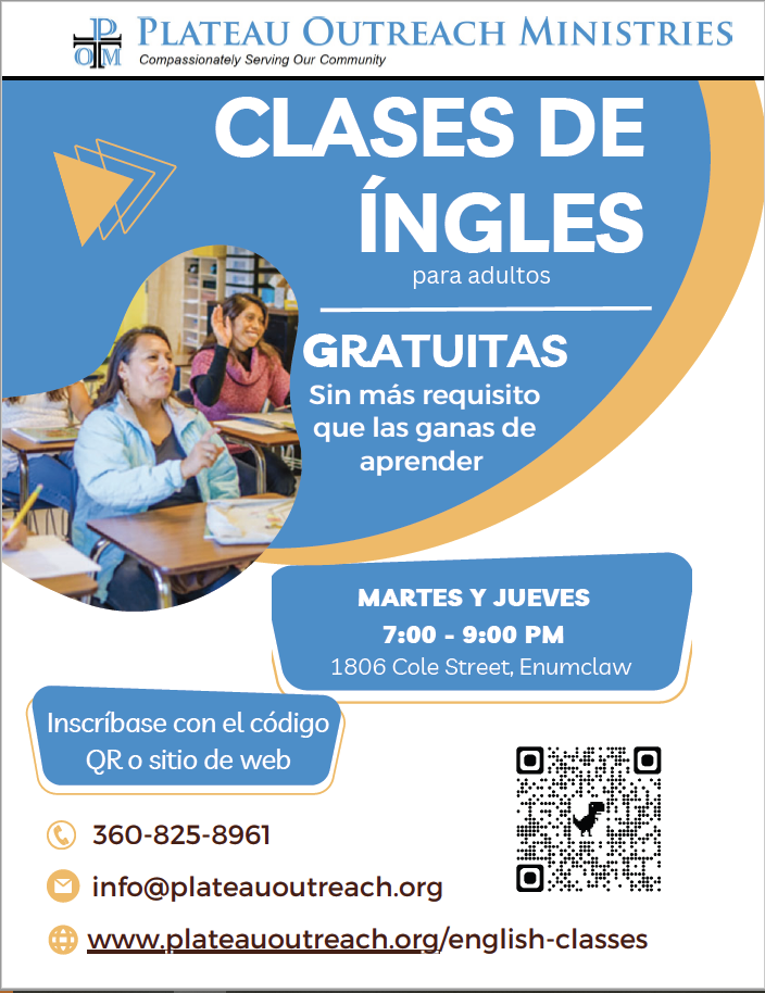 Free English Classes For Adults-Spanish Flyer
