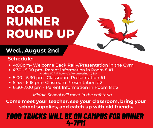 Road Runner Round up wed August 2nd